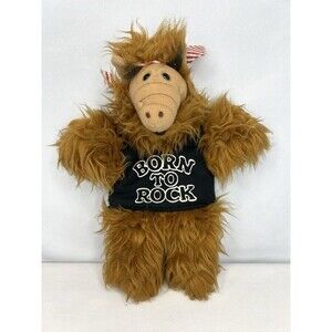 ALF Born To Rock Plush Hand Puppet Alien Burger King Toy 11"  Vintage 1988